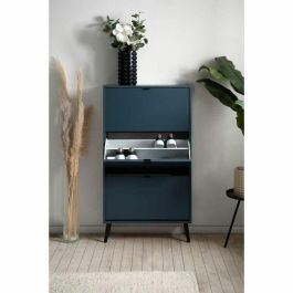 VIGO Zapatero VIGO 49A Azul Noche Patas Madera Maciza 70 x 24 x 125 cm