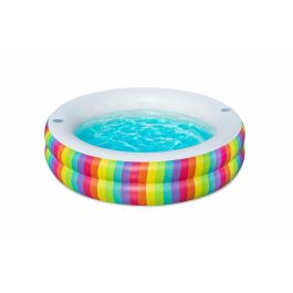 Bestway Piscina Infantil 2 Aros Arcoiris 206x206x51 cm +6 Años Jardin 54443