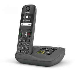Gigaset AE690A - Teléfono Inalámbrico DECT/Analógico Antracita con Contestador Automático y Altavoz