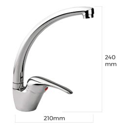 Grifo monomando de cocina. caño alto Grifo monomando de cocina. caño alto