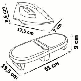 Smoby SMO3032163301233 Tabla de Planchar Plegable Infantil - A Partir de 3 Años