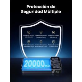 Ugreen 25188 Batería Externa 20000 mAh 100W PD3.0 QC3.0 3 Puertos USB-C/A Carga Rápida Universal Gris