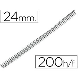 Espiral Metalico Q-Connect 56 4:1 24 mm 1,2 mm Caja De 100 Unidades