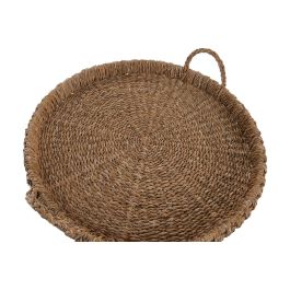 DKD Home Decor Bandeja Natural 60 x 13 x 62 cm (4 Unidades) Seagrass Metal