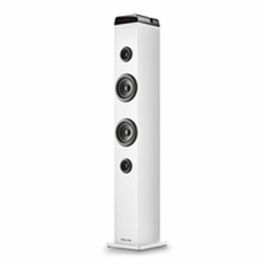 NGS SKYCHARMPROWHITE Torre de Sonido Bluetooth 50W, USB, Óptica, AUX, FM, Micrófono, Broadcasting, Blanca