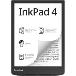 Pocketbook readers InkPad 4 - Ebook 7.8 Pulgadas, Pantalla E Ink Carta 1200, 32GB, Resistente al Agua IPX8, SMARTlight