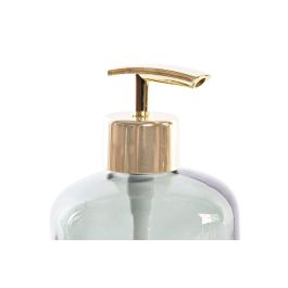 DKD Home Decor Dosificador Cristal y ABS 8 x 14 x 8 cm Ambar Verde Oscuro 350ml (12 Unidades)