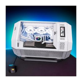 Thermaltake The Tower 300 Micro Torre PC Blanco, micro ATX, Mini-ITX, SPCC, Vidrio templado, hasta 21 cm de altura de CPU, 40 cm de GPU