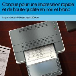 HP Impresora Láser Monocromo LaserJet M209Dw con Wi-Fi y Dúplex Automático, 30 ppm, Compacta para Hogar y Pequeña Oficina