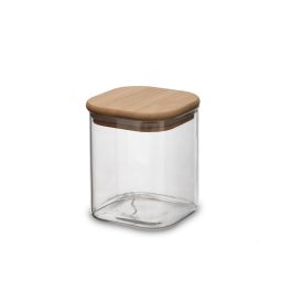 Quid Tarro Vidrio Cocco 750 mL Transparente, Tapa Cierre a Presión con Junta de Silicona, Apto Lavavajillas