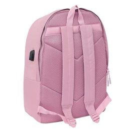 Safta Mochila Munich Basicos Portatil 15,6" + USB Rosa 31x44x18 cm