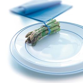 Arcoroc Set 6 Platos Postre Rest. F/Azul Vidrio Templado 19,5 cm Fabricado en Francia Resistente Eco