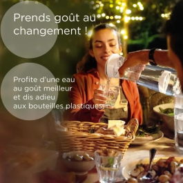 Brita BRI1729801720324 Botella Filtrante Blanco Grafito con 6 Filtros MicroDisc Incluidos