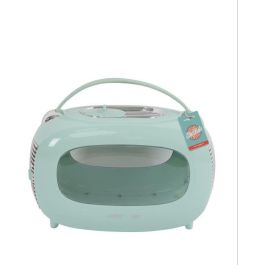 M Pets MPE6953182737025 Caja de Transporte Mochila Sixties Classic con Asa, Apertura Trasera, hasta 5 kg, Color Azul