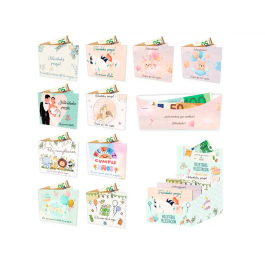 Arguval Billetero surtido plata para felicitación, bebé, bodas y cumpleaños, diseños surtidos, 11x8,5 cm Precio: 30.50000052. SKU: B13LEKDXQ5