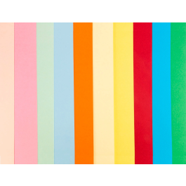 Liderpapel Cartulina A3 180g/m2 10 Colores Surtidos Paquete 100 Hojas