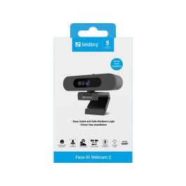 Sandberg Webcam Face-ID Full HD 1080P con Micrófono Estéreo y Reconocimiento Facial Windows Hello para Portátil