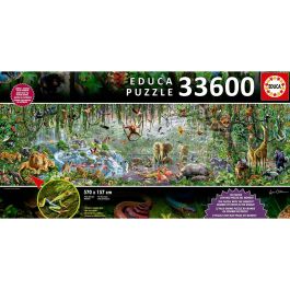 Educa Puzzle The Wild Life 33600 Piezas - Rompecabezas Gigante de 570 x 157 cm en Caja de Madera (a partir de 12 años)