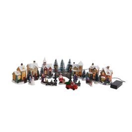 Lumineo Pueblo Navideño - Escena Navideña, 6x6x10.5 cm, Necesita 2xAA (No Incluidas)