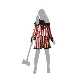 Disfraz Payasa Roja Con Camiseta Y Pantalón Para Mujer Adulto M-L Halloween