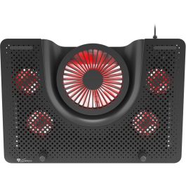 GENESIS Oxid 550 Base Refrigeradora para Portátil 17.3" (43.9 cm) 5 Ventiladores 2800 RPM, Iluminación LED Roja, Negro
