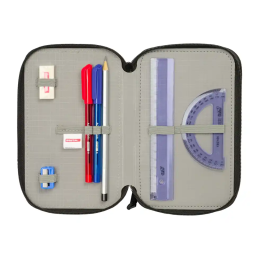 Safta Plumier Escolar Triple Cremallera 37 Piezas Graffiti 195x125x55 mm