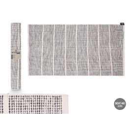 Giftdecor Alfombra Artesanal de Cuadros Gris 80x140 cm, Hecha con 75% Poliéster y 25% Algodón (6 Unidades) Precio: 74.50000008. SKU: B1CYRXGQFE