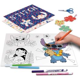 Lisciani Giochi LIS1737444065609 Kit de Dibujo Stitch - Mesa de Luz con Modelos y Marcadores