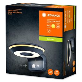 Ledvance LVE-4058075763210 Luminaria LED Exterior Endura Style Solar Glow con Sensor PIR 3,6W 180Lm 3000K IP44 Blanco Cálido