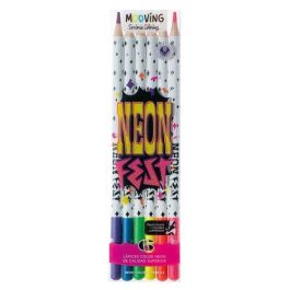 Lapices De Colores Mooving Neon Estuche De 6 Precio: 2.59000016. SKU: B19TLP4BMH