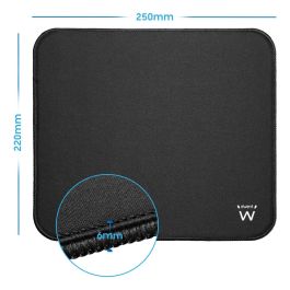 Ewent Ew3183 Alfombrilla de Ratón Poliéster 250x200x6 mm | Superficie Antideslizante para Ratón Óptico y Láser, Control Preciso