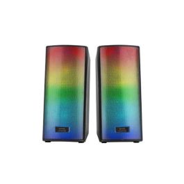Mars Gaming Altavoces MSRGB2 15W 2.0 Bluetooth USB AUX RGB Negros