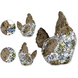 Figura Gallina Mosaico Azul Ibergarden 22.5x39x34 cm Poliresina (2 Unidades) Precio: 74.78999957. SKU: S3610568