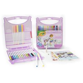 Crayola 25-5239 Maletín Rotuladores Lavables Super Punta 65 Pzas. Colores Pastel, incluye Hojas para Colorear y Pegatinas Precio: 17.5000001. SKU: B1FV7YG7J7