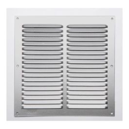 Fepre Rejilla de ventilación de aluminio cromado 20x20 cm