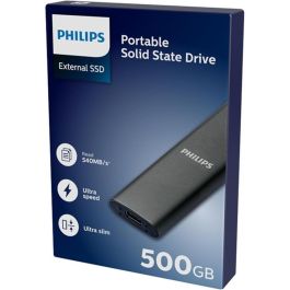 Philips Fm50Ss030P Disco Duro Externo SSD 500GB USB-C Gris Aluminio, Compacto y Ultradelgado Philips Fm50Ss030P Disco Duro Externo SSD 500GB USB-C Gris Aluminio, Compacto y Ultradelgado