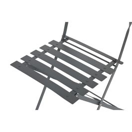 Conjunto de Mesa con 2 Sillas Home ESPRIT Gris 60 x 60 x 71 cm
