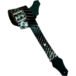 GETM The Casandra Correa para Guitarra y Bajo, Nailon/Piel/Terciopelo Negro y Blanco Ajustable hasta 165cm Precio: 83.89000059. SKU: B1C24NYDX2