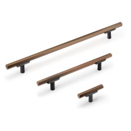 Emuca Lote de 5 tiradores para mueble Riad, L232mm, intereje 192mm, Aluminio, Bronce