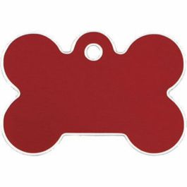 Placa identificativa para collar Imarc Bone Rojo