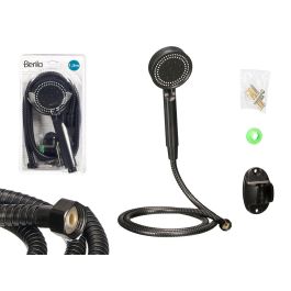 Berilo Teléfono de Ducha Negro con Manguera de 1,5 m - Plástico, 15x28x5.5 cm - Ideal para tu Baño (12 Unidades) Precio: 53.8899999. SKU: B1DFYEQT9W