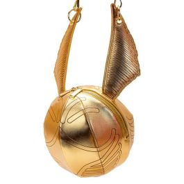 Loungefly Bolso bandolera Snitch dorada Harry Potter, de cuero vegano, con correas ajustables y detalles metálicos dorados Precio: 53.69000021. SKU: B13BLLDXJZ