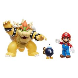 Figura nintendo mario 6 cm vs. bowser diorama.