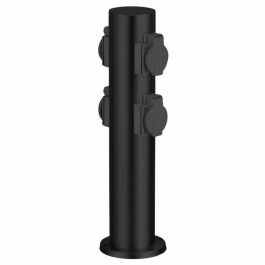 Brilliant xAn DODY Bolardo con 4 portalámparas tipo casquillo E27, iluminación LED, color negro, fabricado en metal y plástico, con protección IP44