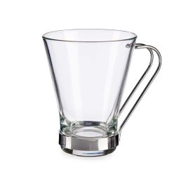 Taza Vidrio Con Asa Metal 200 Ml Cafe Con Leche Vivalto 11X9CM (72 Unidades) Taza Vidrio Con Asa Metal 200 Ml Cafe Con Leche Vivalto 11X9CM (72 Unidades)
