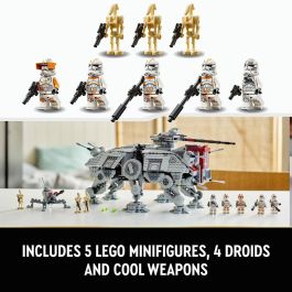 LEGO 75337 Star Wars AT-TE Walker con 5 Minifiguras, 3 Droides de Batalla y La Venganza de los Sith