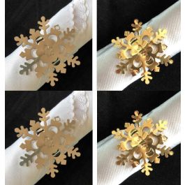 DKD Home Decor Servilletero Navidad Moderna Dorado Plateado Metal 5 x 17 x 5 cm Set de 4 Precio: 4.49999968. SKU: B1BTNMP4YP