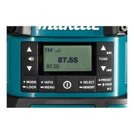 Makita DMR056 Radio con Linterna y Bluetooth, Radio Portátil Analógica y Digital AM DAB+ FM, LED Batería, 53h