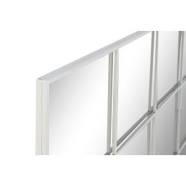 DKD Home Decor Espejo Scandi Tipo Ventana Blanco 122 cm Ancho x 122 cm Alto x 2 cm Fondo en Hierro y Cristal