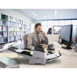 Ricoh fi-7600 Escáner Documentos, 100 ppm, 600x600 DPI, Doble Cara, ADF 300 Hojas, Negro/Blanco